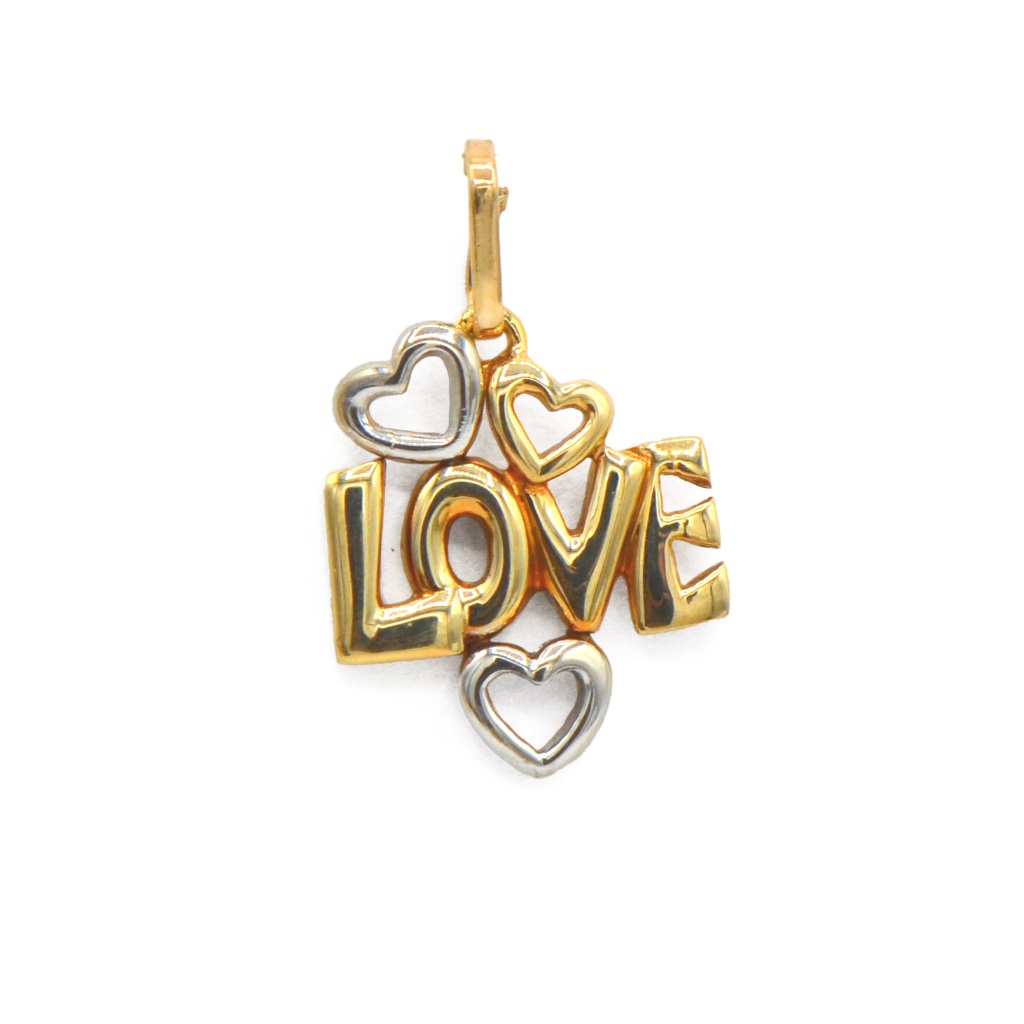 14k Two Tone Love Charm